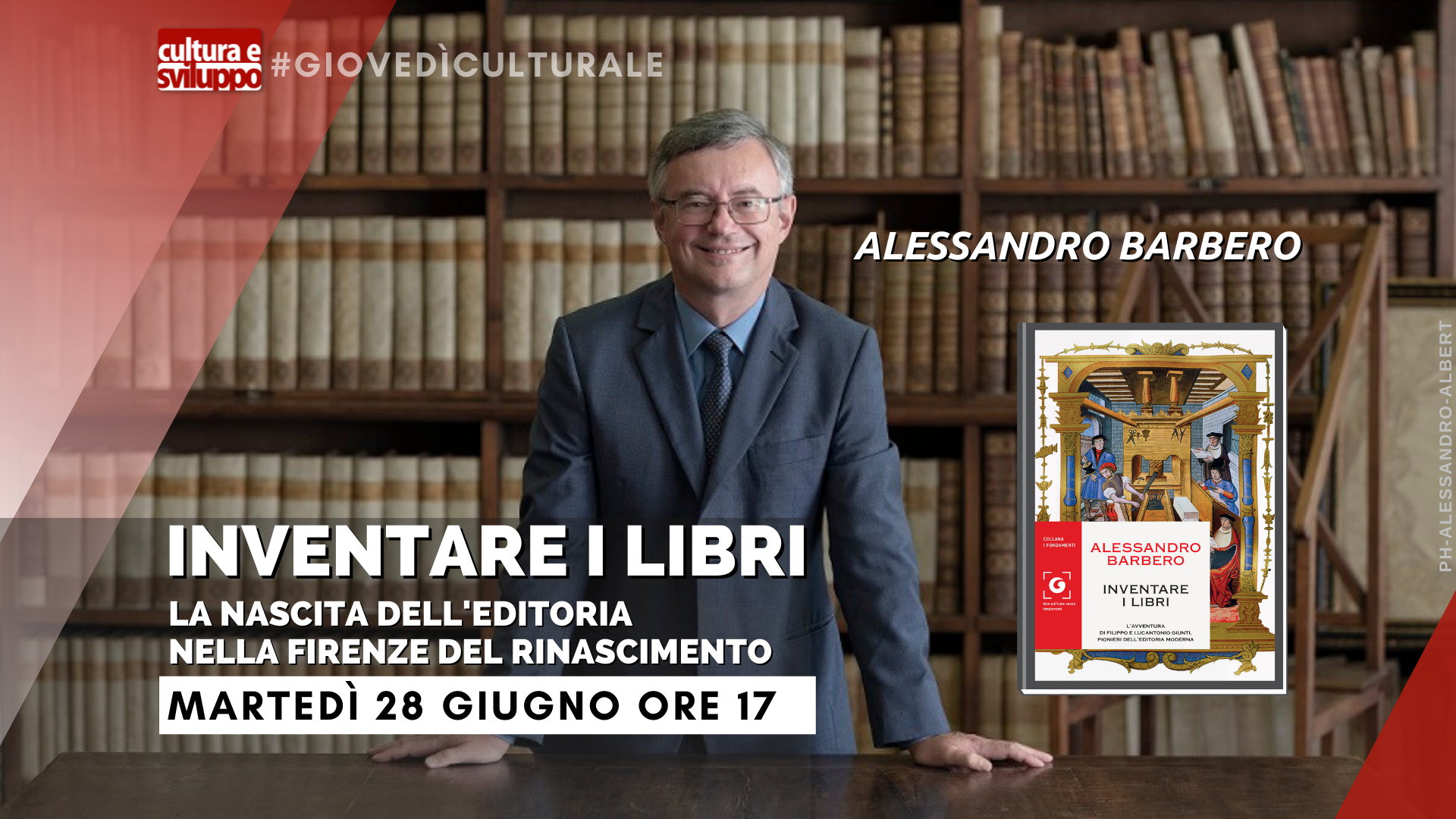 “Inventare i libri”: con Alessandro Barbero i pionieri dell’editoria moderna