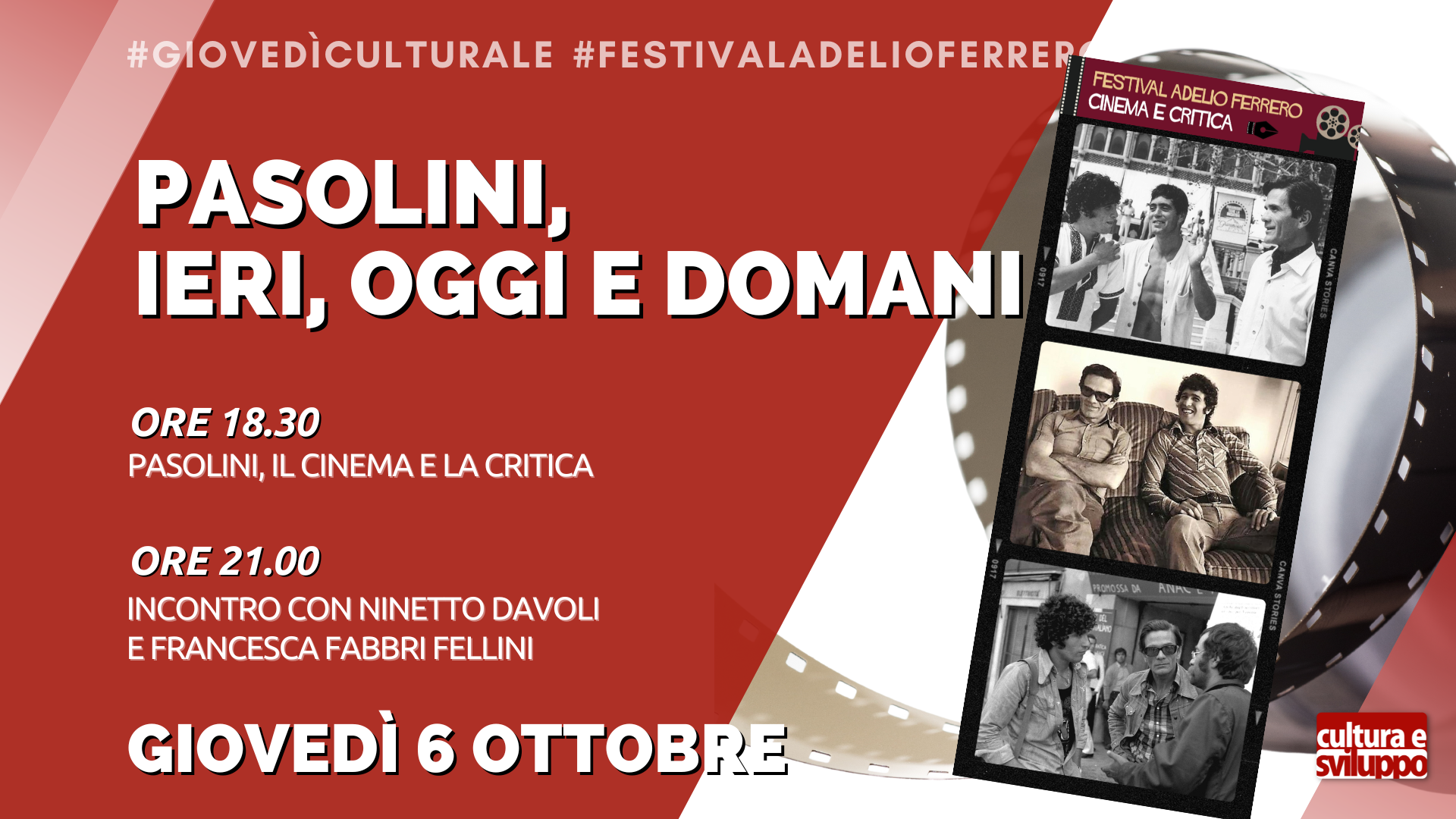 Festival Adelio Ferrero Cinema e Critica: Pasolini, ieri, oggi e domani